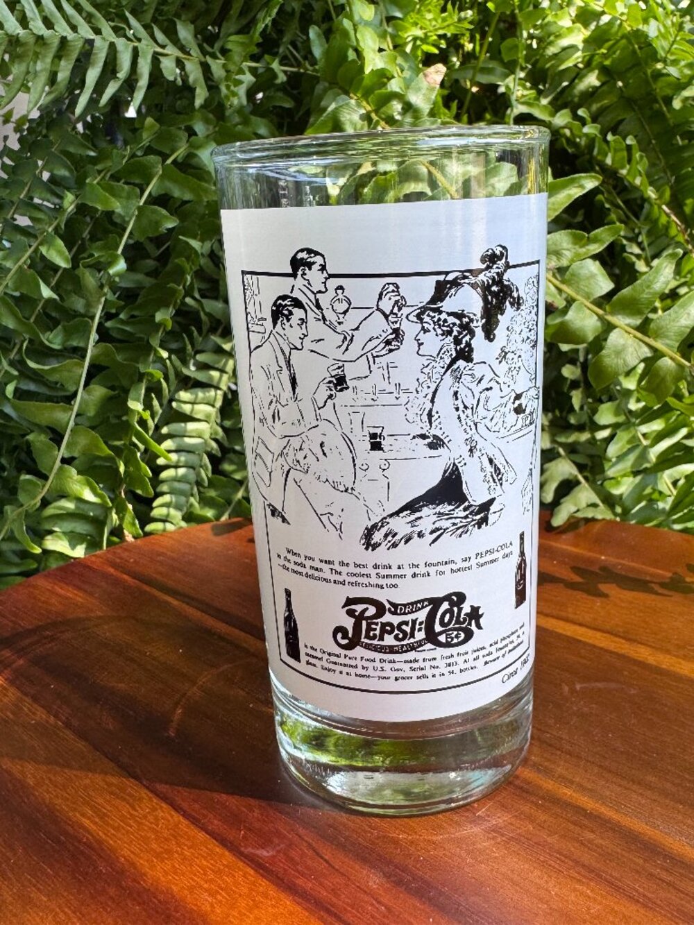 Vintage 1979 Pepsi-Cola Soda Fountain Glass "Circa 1900"